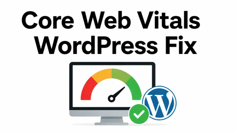 Core Web Vitals WordPress Fix