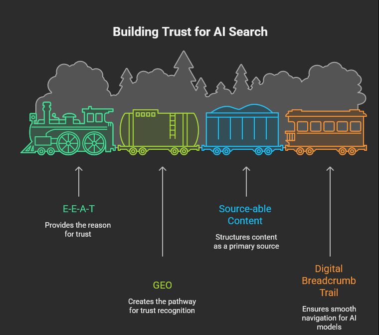 How GEO and E-E-A-T Work Together - visual selection