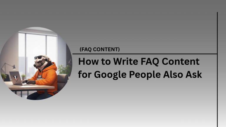 A digital marketer analyzing how to write FAQ content for Google People Also Ask on a laptop screen