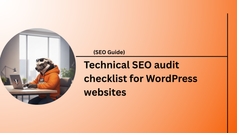 A comprehensive technical SEO audit checklist for WordPress website optimization being reviewed by an expert.
