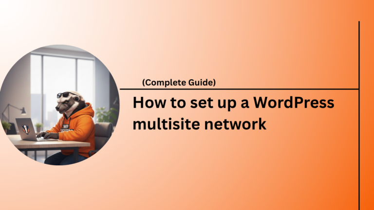 A detailed technical diagram illustrating a WordPress multisite setup and network configuration.