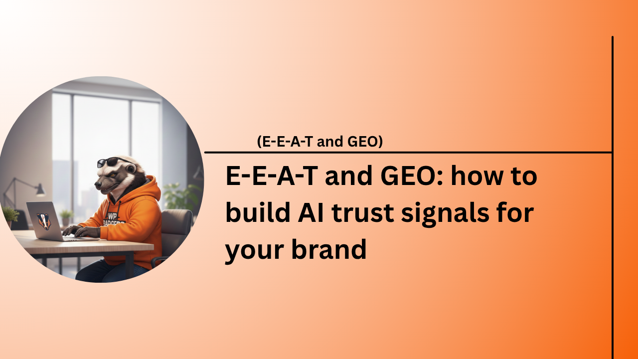 A conceptual guide to E-E-A-T and GEO for AI trust signals in digital marketing.