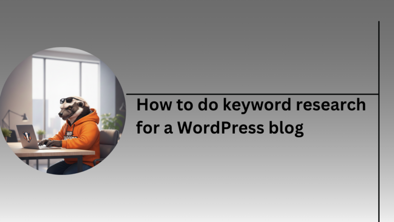 A professional digital marketer performing keyword research for WordPress blog optimization.