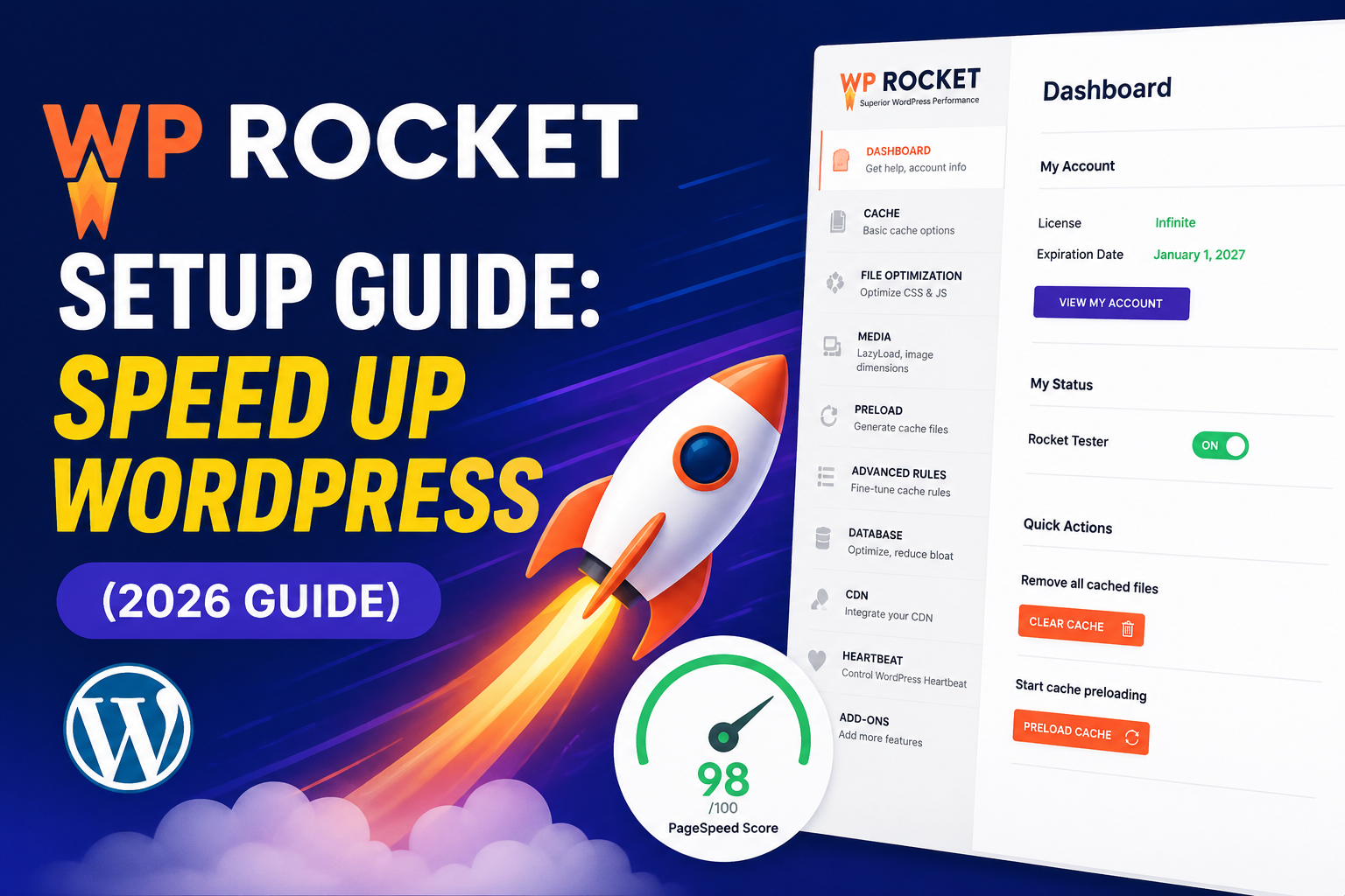 Comprehensive WP Rocket setup guide for WordPress speed optimization