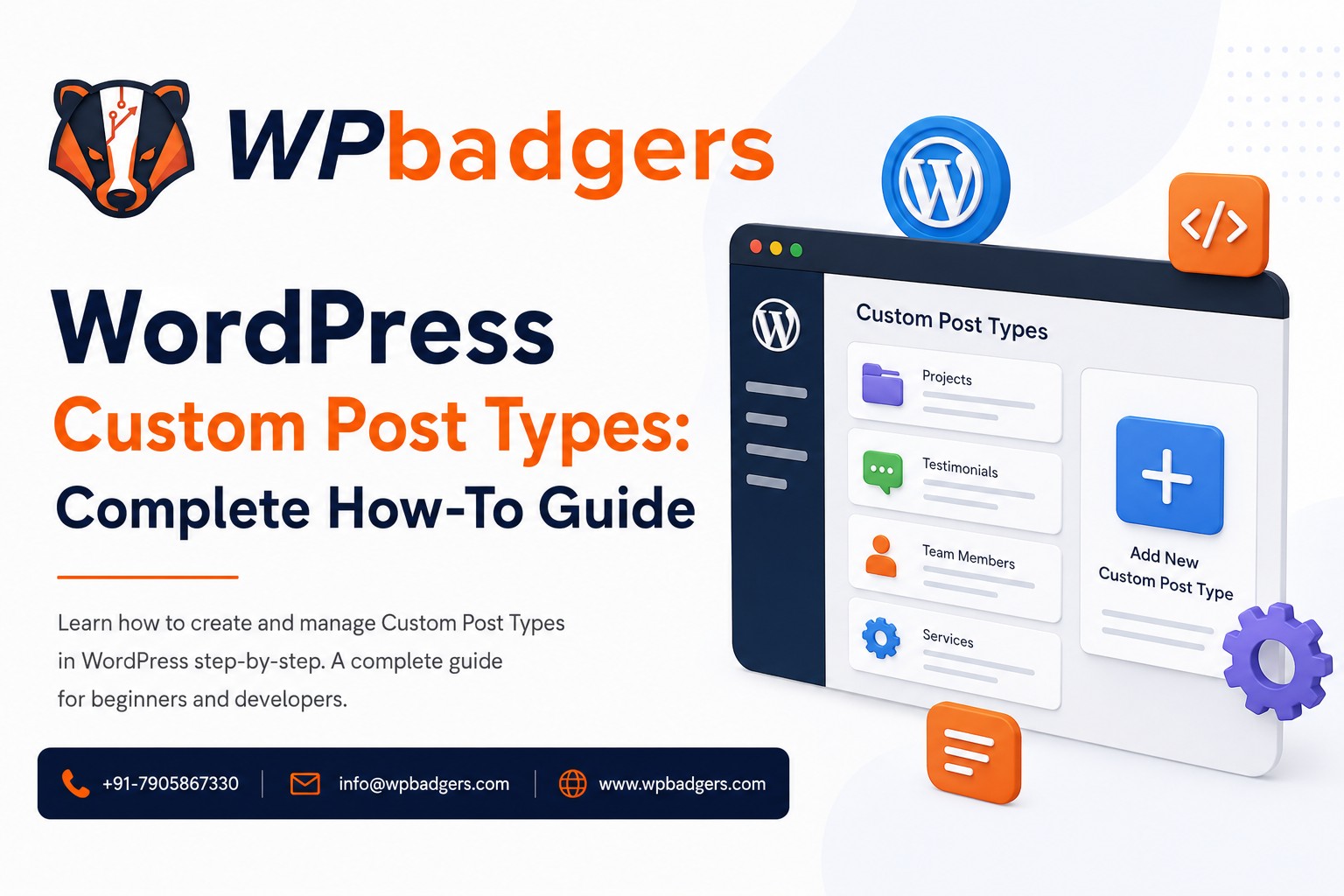 A complete guide on creating and using WordPress Custom Post Types for dynamic content management.