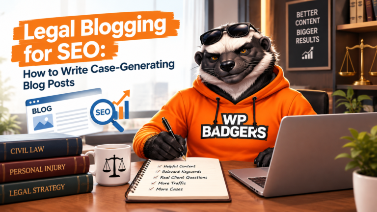 Legal Blogging for SEO Write Case-Generating Blogs WP Badger