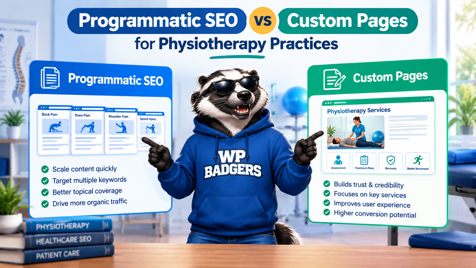 Programmatic SEO vs Custom Pages for Physiotherapy