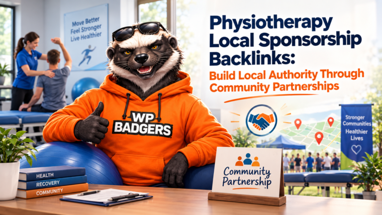 physiotherapy local sponsorship backlinks